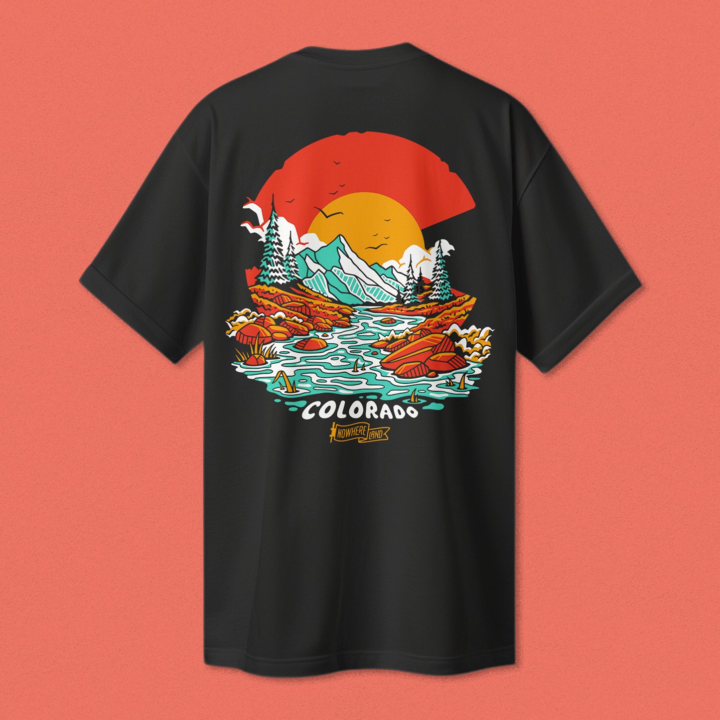 LOST IN COLORADO TEE - CHARCOAL