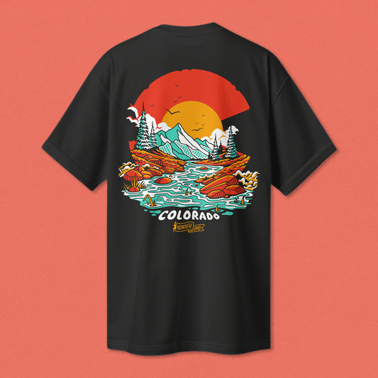LOST IN COLORADO TEE - CHARCOAL