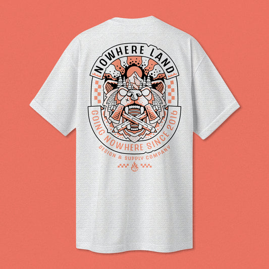 GOING NOWHERE TEE - HEATHER WHITE