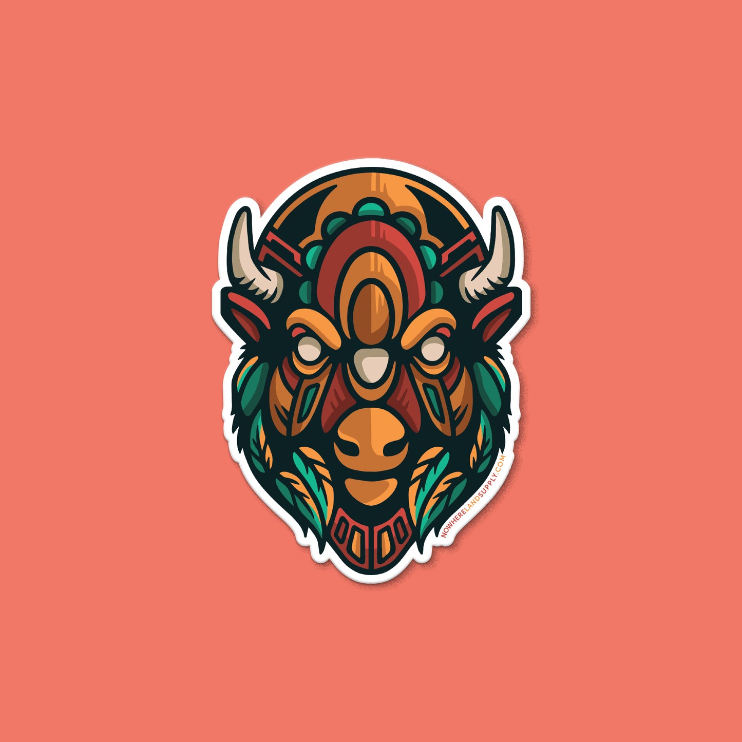 BISON HEADSTRONG - STICKER