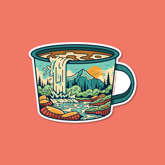 COFFEE OUTDOORS - STICKER