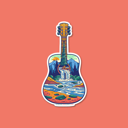 GUITAR OUTDOORS - STICKER