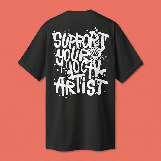 SUPPORT YOUR LOCAL ARTIST TEE - CHARCOAL