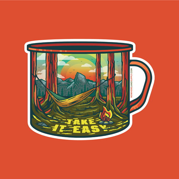TAKE IT EASY CAMP CUP - STICKER